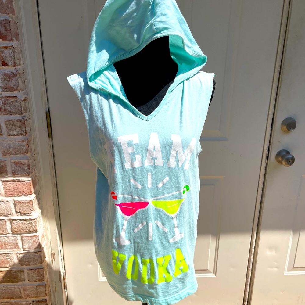 Exist, Sleeveless, Light Green, Hoodie, Size L